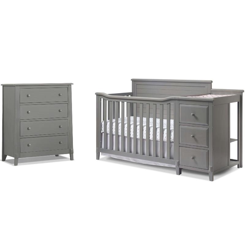 Drawer Dresser Chest Set, Gray Crib With Changing Table And Dresser