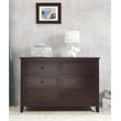 Baby Crib with Changing Table and 6 Drawer Double Dresser Set in Espresso
