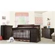 Baby Crib with Changing Table and 6 Drawer Double Dresser Set in Espresso