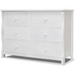 Baby Crib with Changing Table and 6 Drawer Double Dresser Set in White
