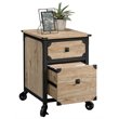 Home Square 2 Piece Wood Mobile Filing Cabinet Set in Milled Mesquite Beige