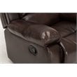 Home Square Burnished Brown Faux Leather Recliner ( Set of 2 )