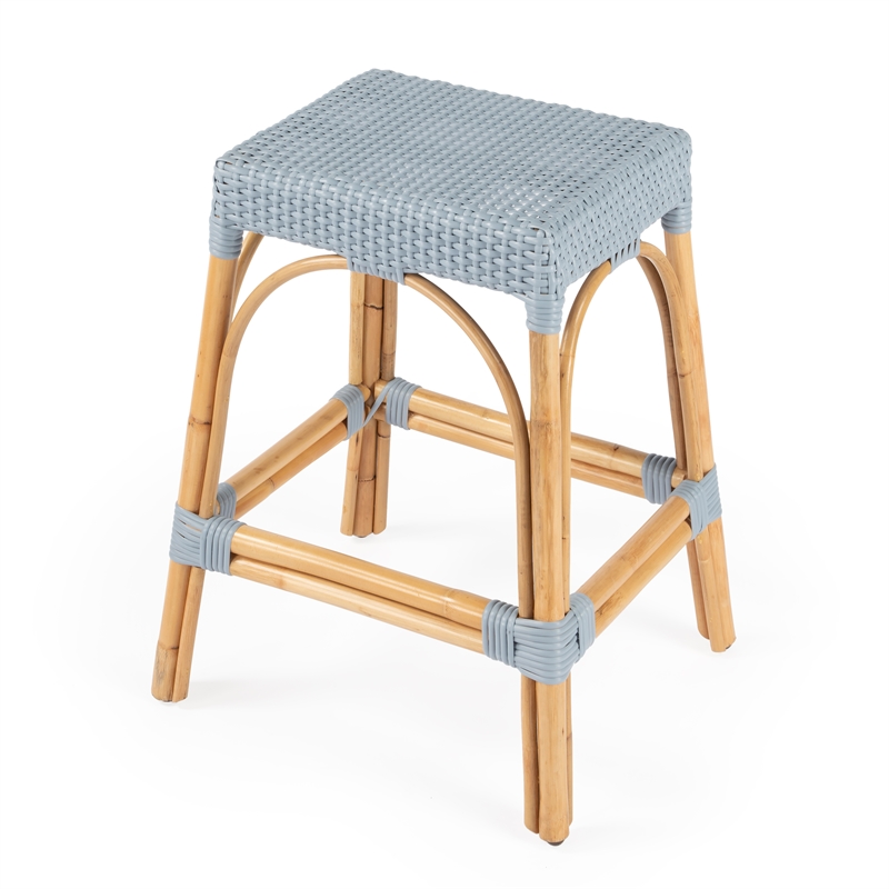 Home Square 2 Piece Counter Stool Set in Twilight Blue