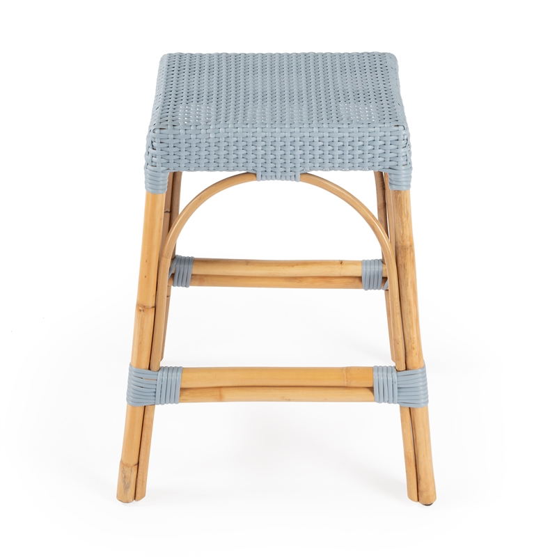 Home Square 2 Piece Counter Stool Set in Twilight Blue