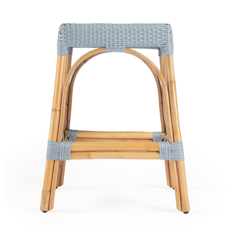 Home Square 3 Piece Counter Stool Set in Twilight Blue
