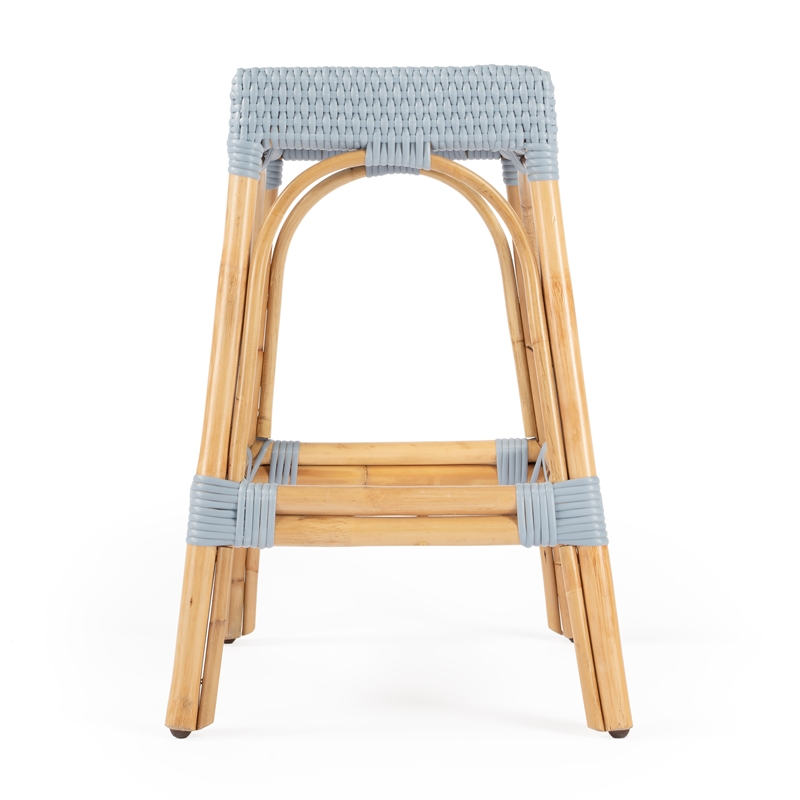 Home Square 3 Piece Counter Stool Set in Twilight Blue