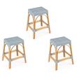 Home Square 3 Piece Counter Stool Set in Twilight Blue