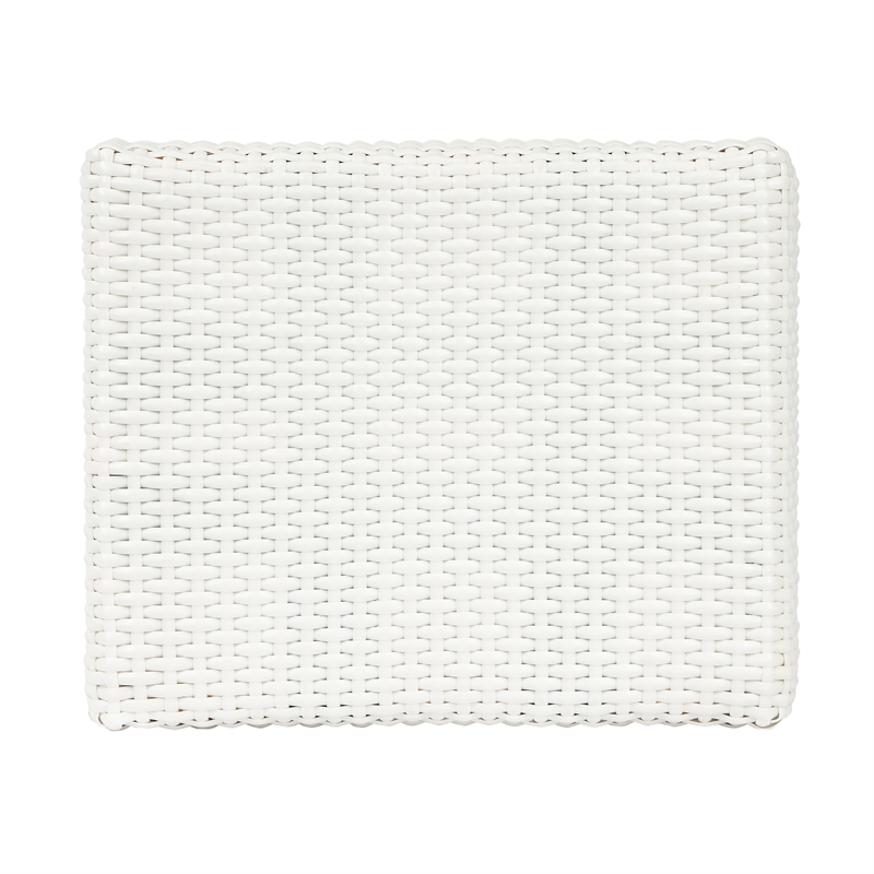 Home Square 2 Piece Rattan Counter Stool Set in White