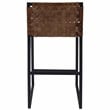 Home Square 3 Piece Urban Woven Leather Counter Stool Set in Brown
