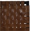 Home Square 3 Piece Urban Woven Leather Counter Stool Set in Brown