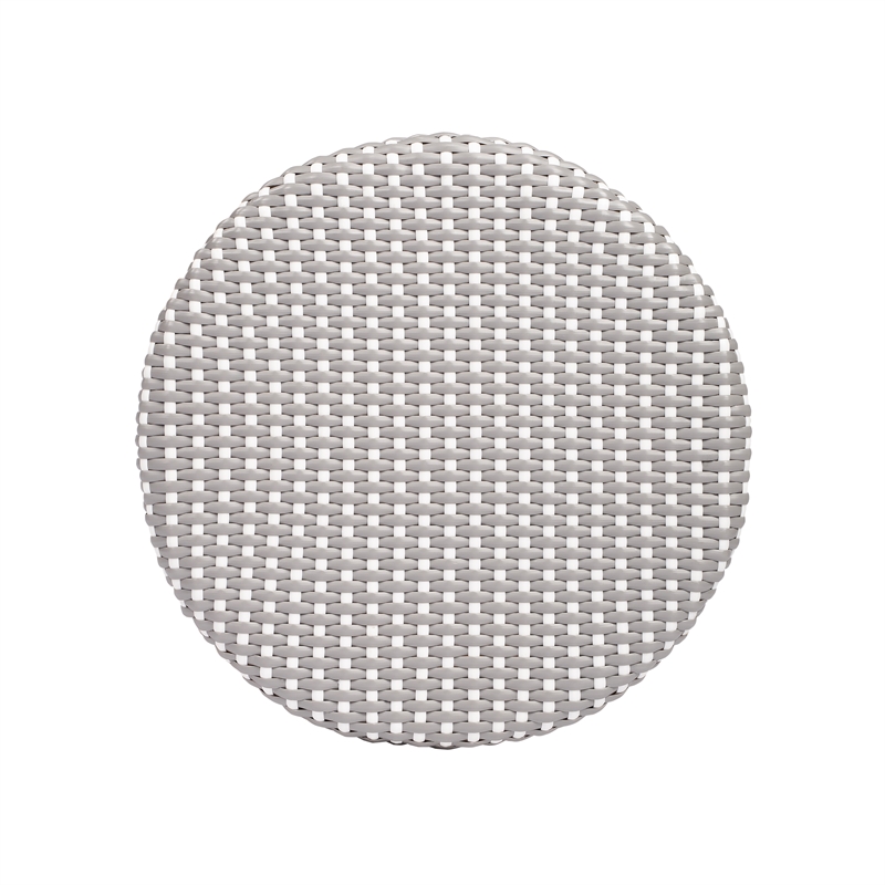 Home Square 2 Piece Rattan Counter Stool Set in Gray and White