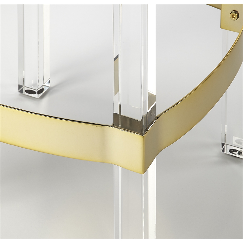 Home Square 3 Piece Acrylic Leather Counter Stool Set in Black