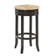 Home Square 2 Piece Swivel Rush Seat Bar Stool Set in Espresso