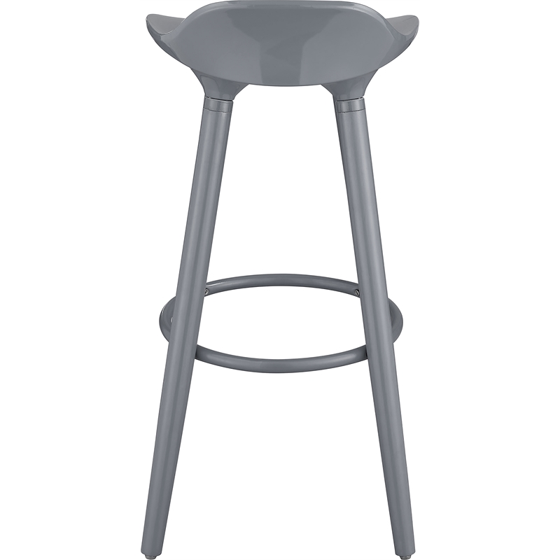 Home Square 2 Piece Caroline Bar Stool Set in Inspiration Grey