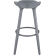 Home Square 2 Piece Caroline Bar Stool Set in Inspiration Grey