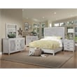 Home Square 3 Piece Bedroom Set with Bed and Two Nightstands in Light Gray