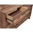 Home Square 3 Piece Bedroom Set with Bed Nightstand and Dresser in Rustic Pine