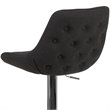 Home Square 2 Piece Fabric Gas Lift Adjustable Swivel Bar Stool Set in Black