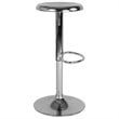 Home Square 2 Piece Backless Madrid Adjustable Swivel Bar Stool Set in Chrome