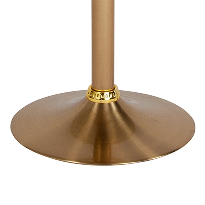 Home Square 2 Piece Backless Madrid Adjustable Swivel Bar Stool Set in Gold