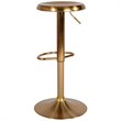Home Square 2 Piece Backless Madrid Adjustable Swivel Bar Stool Set in Gold