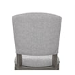 Home Square 3 Piece Upholstered Swivel Wood Bar Stool Set in Antique Gray