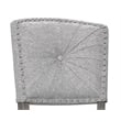 Home Square 3 Piece Upholstered Swivel Wood Bar Stool Set in Antique Gray