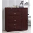Home Square 2 Piece Bedroom Set with 2 Door Armoire and 7 Drawer Chest