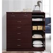 Home Square 2 Piece Bedroom Set with 2 Door Armoire and 7 Drawer Chest