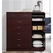 Home Square 2 Piece Bedroom Set with 3 Door Armoire and 7 Drawer Chest