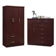 Home Square 2 Piece Bedroom Set with 3 Door Armoire and 7 Drawer Chest