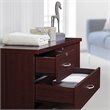 Home Square 3 Piece Set with Captain Bed Armoire and 7 Drawer Chest in Mahogany