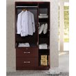 Home Square 2 Piece Bedroom Set with 3 Drawer Armoire and 7 Drawer Chest