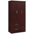 Home Square 2 Piece Bedroom Set with 3 Drawer Armoire and 7 Drawer Chest