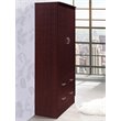 Home Square 2 Piece Bedroom Set with 2 Door Armoire and 7 Drawer Chest
