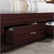 Home Square 2 Piece Set with Captain Bed and 7 Drawer Chest in Mahogany Wood