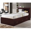 Home Square 3 Piece Bedroom Set with Captain Bed Armoire and 7 Drawer Chest