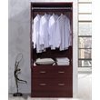Home Square 3 Piece Bedroom Set with Captain Bed Armoire and 7 Drawer Chest