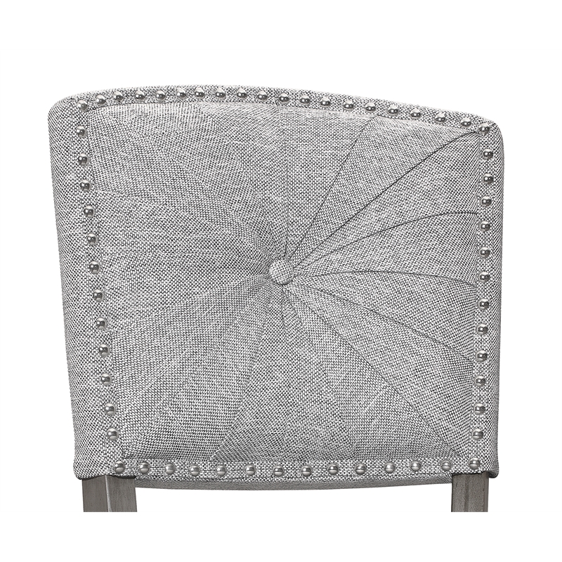 Home Square 2 Piece Swivel Wood Counter Stool Set in Antique Gray