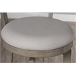 Home Square 3 Piece Fabric Upholstered Swivel Bar Stool Set in Aged Gray