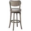 Home Square 2 Piece Fabric Upholstered Swivel Bar Stool Set in Aged Gray