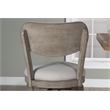 Home Square 2 Piece Fabric Upholstered Swivel Bar Stool Set in Aged Gray