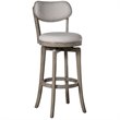 Home Square 2 Piece Fabric Upholstered Swivel Counter Stool Set in Aged Gray