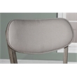 Home Square 2 Piece Fabric Upholstered Swivel Counter Stool Set in Aged Gray