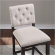Home Square 2 Piece Solid Wood Stationary Bar Stool Set in Walnut