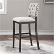 Home Square 2 Piece Solid Wood Stationary Bar Stool Set in Walnut