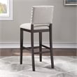 Home Square 2 Piece Solid Wood Stationary Bar Stool Set in Walnut