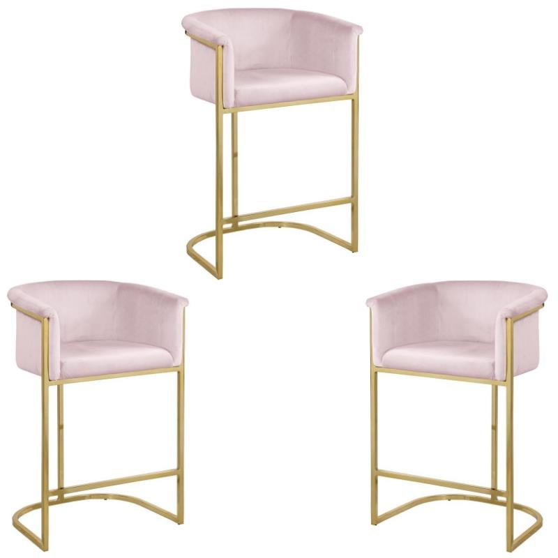 velvet counter stools set of 3