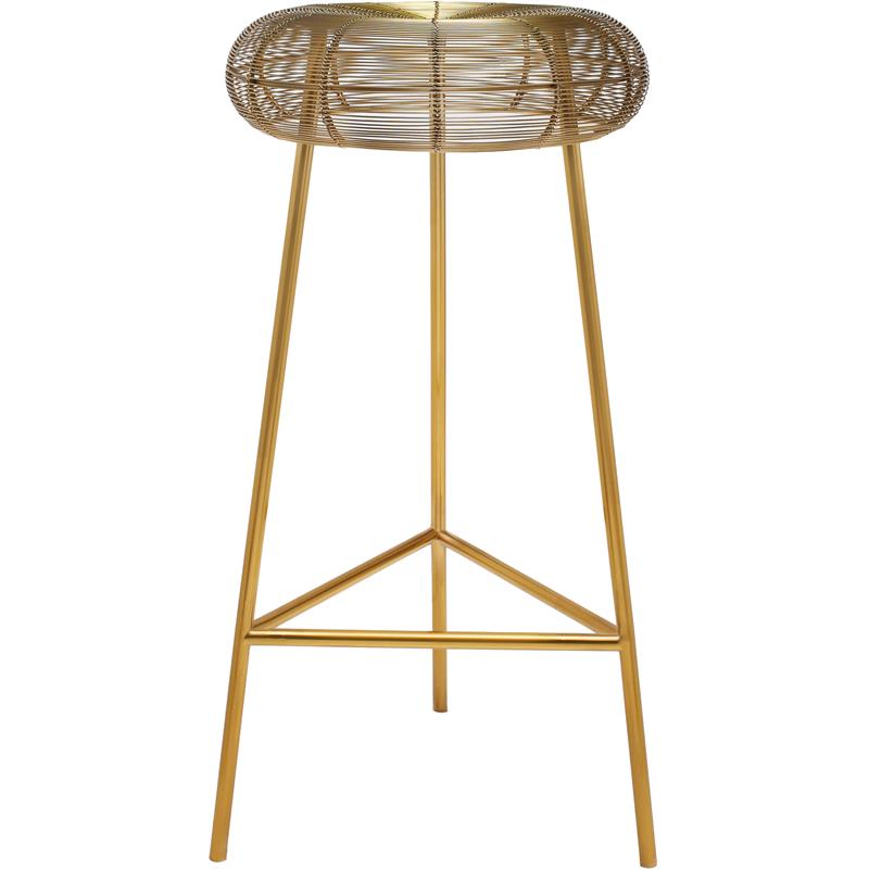 Home Square 2 Piece Tuscany Rich Metal Bar Stool Set in Gold