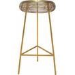 Home Square 2 Piece Tuscany Rich Metal Bar Stool Set in Gold